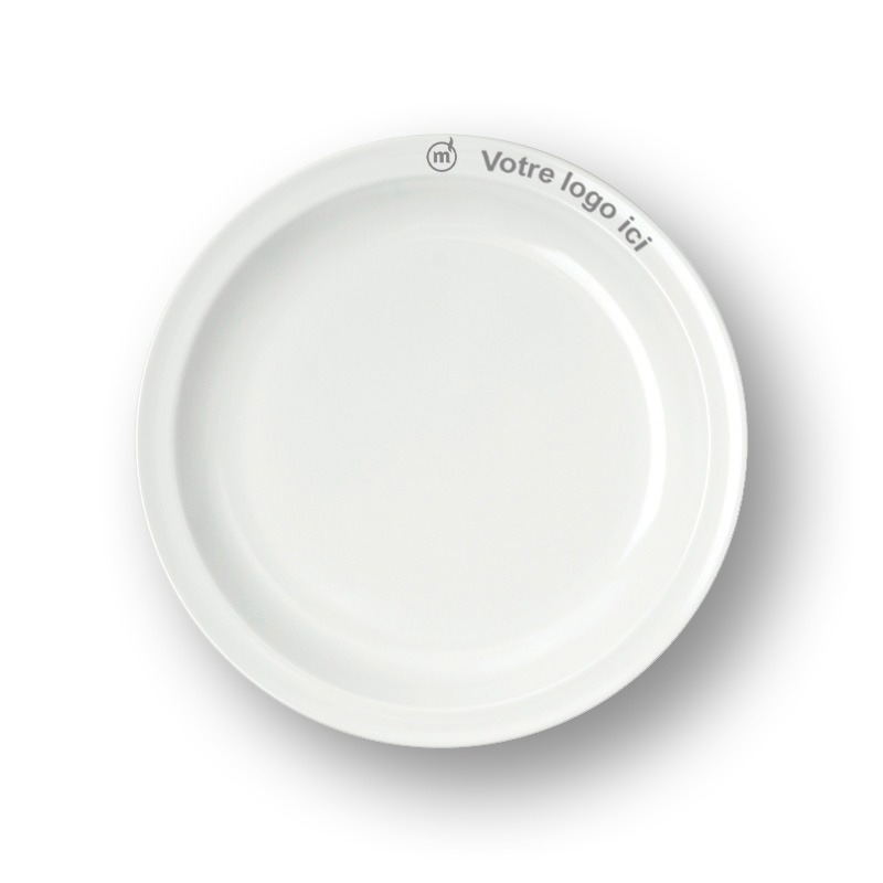 Assiette plate blanche, 23 cm (standard)