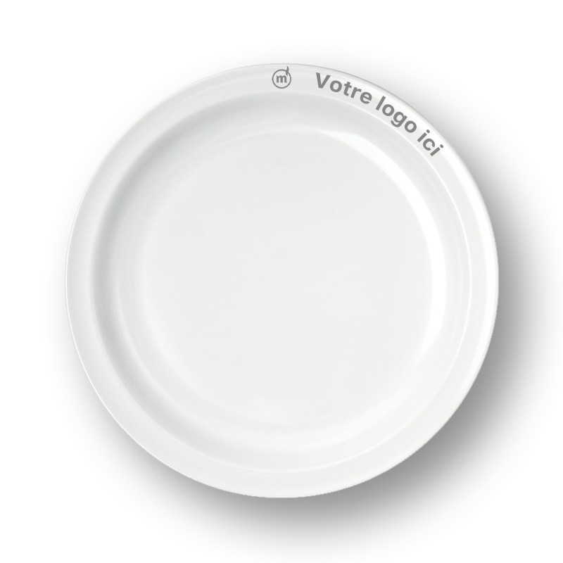 Assiette plate blanche, 27 cm (grande)