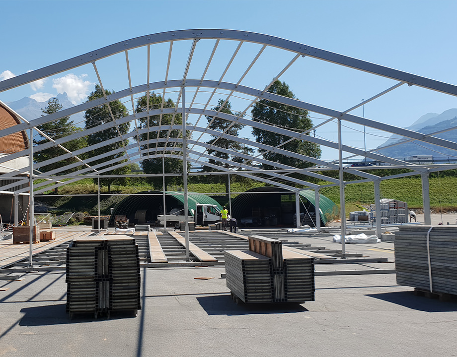 Montage de tente xxl